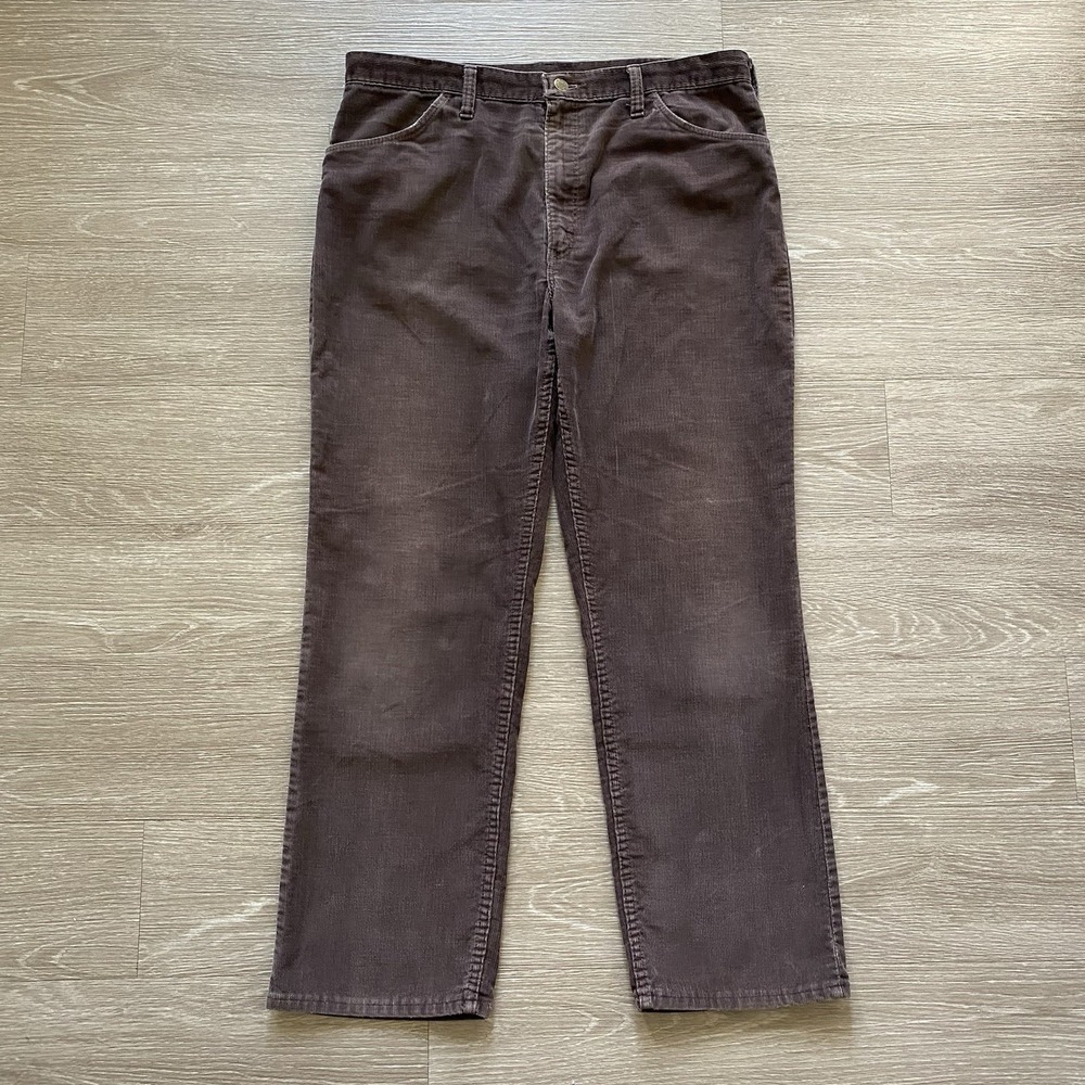 Vintage 70's Rustler Corduroy Straight Leg Pants Men's 36x29 Brown Made in USA